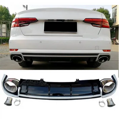 Tylny dyfuzor wraz z końcówkami wydechu AUDI A4 B8 Facelift 2015-2017