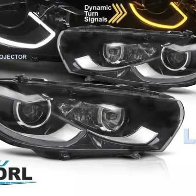 Reflektory lampy przednie LED DRL VW Scirocco III 2008–2014 Komplet L+P