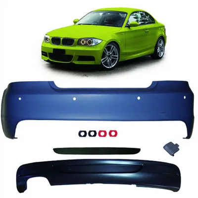 Tylny zderzak sport PDC zestaw z dyfuzorem BMW 1 E82 E88 2007-2013