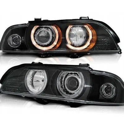 Reflektory lampy przednie BMW E39 ANGEL EYES D2S /