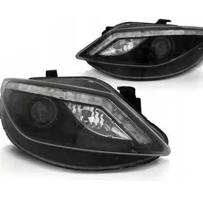 Reflektory Seat Ibiza 6j 08-12 Black Kieruniek Led