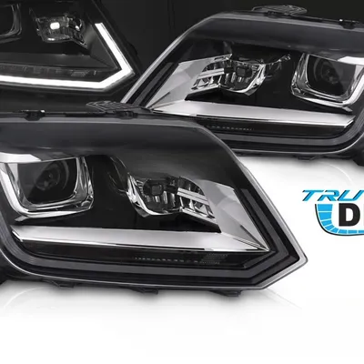Lampy przednie reflektory LED DRL Volkswagen Amarok 2009-2016 komplet E9