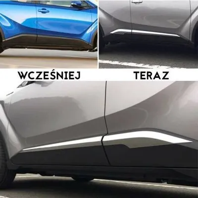 Ozdobne listwy drzwi chromowane dla modelu TOYOTA CH-R 2016+