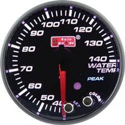 Zegar auto gauge pk 52mm 10 color - water temp