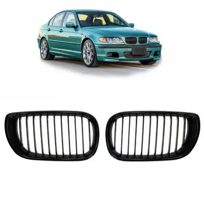 Grill sportowy pojedyncze żeberka Gloss Black BMW 3 E46 Compact Facelift 2001-2005