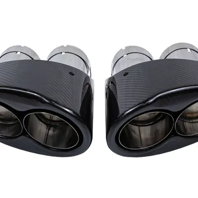 Końcówka Tłumika Typ:61 190mmx2 wejście 76mm Carbon Gloss Zestaw