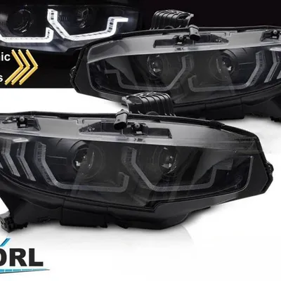 Lampy przednie do Honda Civic X '16-'21 black LED