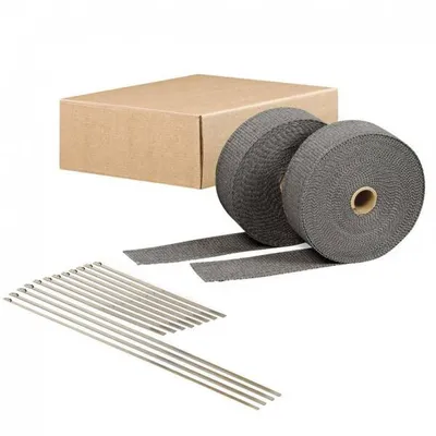 Taśma Termiczna DEI 50mm x 15m Tytanowa Czarna 2szt. + opaski