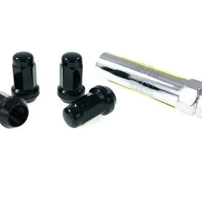 Nakrętki M12x1.25 Stal 30mm D1Spec Black Stożek Zabezpieczające