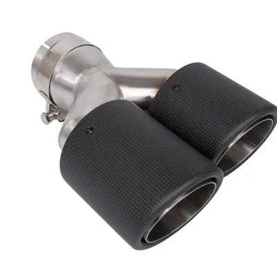 Końcówka tłumika 114mmx2 wejście 63mm Carbon Matt Prawa