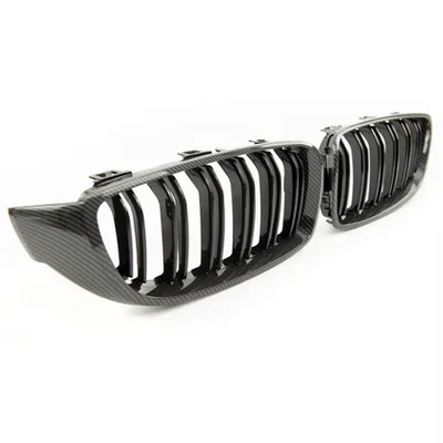 Grill sportowy podwójne żeberka Carbon Look BMW 4 F32 F82 F33 F83 F36 Gran 2013-2021