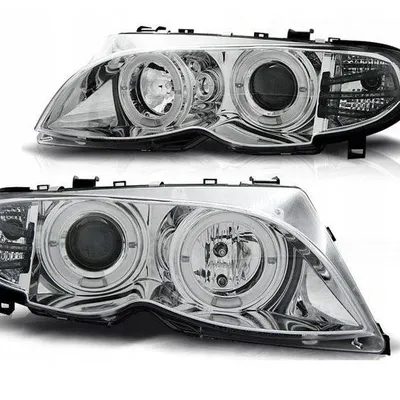 Lampy reflektory bmw e46 01-05 angel eyes chrome