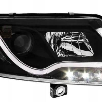 Lampy przednie AUDI A6 C6 xenon tube black drl