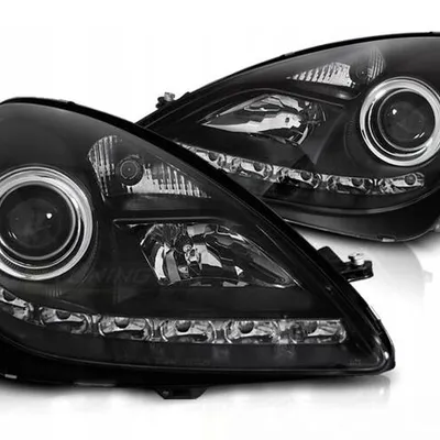Lampy black xenon led drl do Mercedes r171 slk