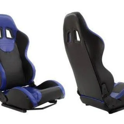 Fotel sportowy MONZA+ Skóra Blue