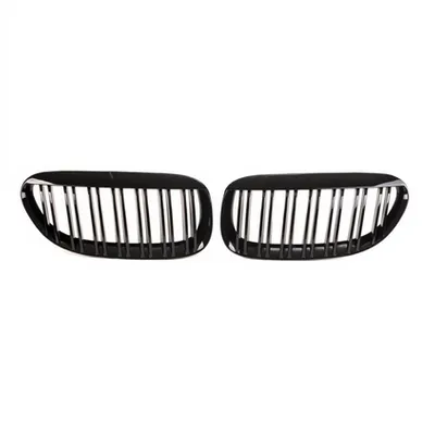 Grill sportowy podwójne żeberka Gloss Black BMW 6 E63 E64 2003-2010