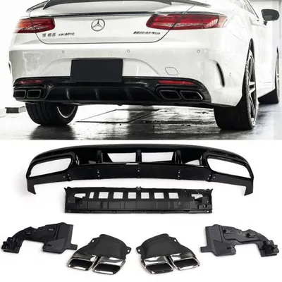 Dyfuzor mercedes s-kl c217 a217 look s63 amg chrom