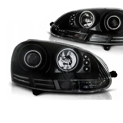 Lampy Reflektory Vw Golf 5 03-09 Ringi Ccfl Black