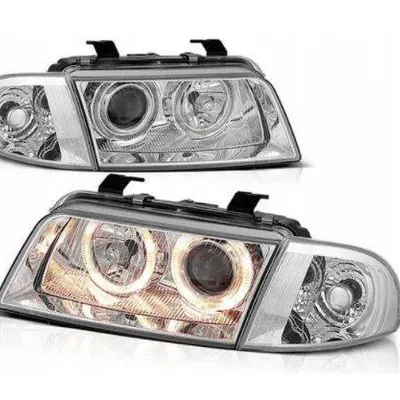 Reflektory przednie lampy Audi A4 B5 CHROM RINGI