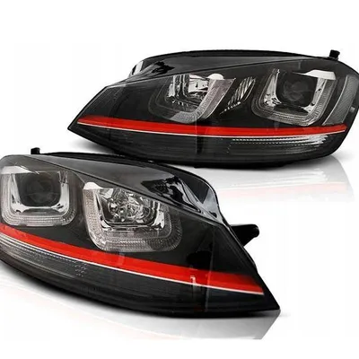 Lampy przednie vw golf vii 7 12- black led drl gti