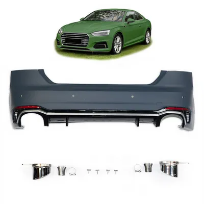 Tylny zderzak sport zestaw z dyfuzorem + Pipes AUDI A5 przed liftem 2016-2019