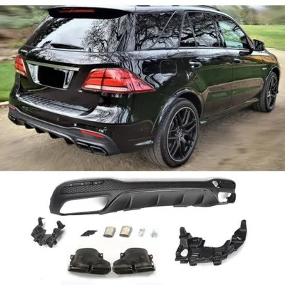 Dyfuzor koncówki black mercedes gle w166 look amg