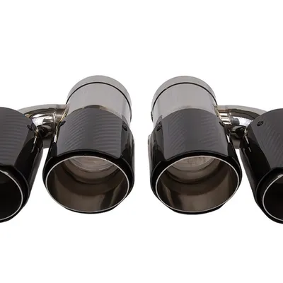 Końcówka Tłumika Typ:06 89mmx2 wejście 76mm Carbon Gloss Zestaw