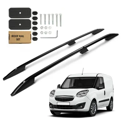 Relingi dachowe Fiat Doblo II 263 L1 | SWB 2010-2022 Czarny SHORT