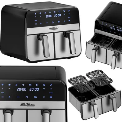Frytkownica beztłuszczowa airfryer 9l 2500w dwie komory +lcd kd4180