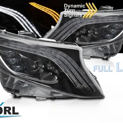 Lampy przednie reflektory full led seq drl mercedes v-class / vito w447
