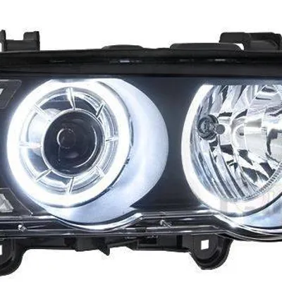 Reflektory lampy przednie BMW X5 BLACK xenon ringi