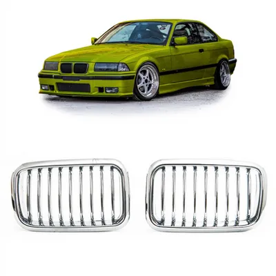 Grill sportowy pojedyncze żeberka All Chrome BMW 3 E36 Compact przed liftem 1991-1996