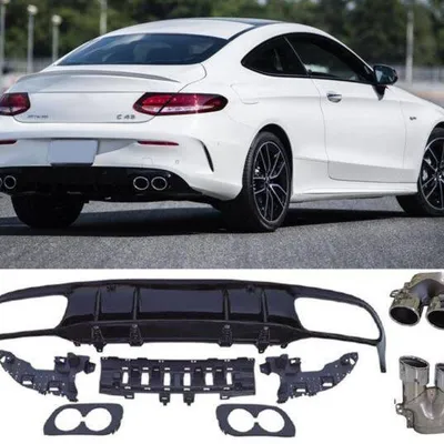 Dyfuzor mercedes c205 a205 look c43 amg chrome