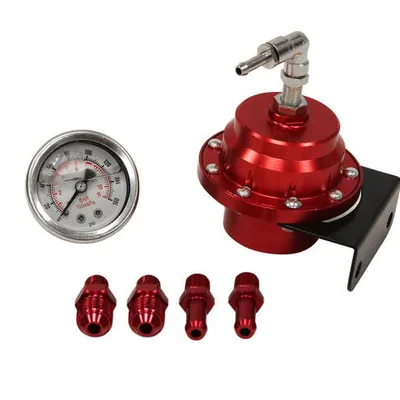 Regulator ciśnienia paliwa TurboWorks AN6 + zegar RED