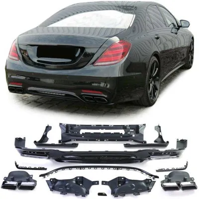 Dyfuzor mercedes w222 lift 17-20 look amf 63 black