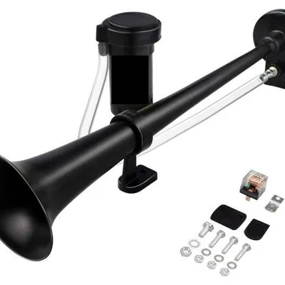 SYGNAŁ Fanfara 440mm czarna z kompresorem i przekaźnikiem 12V