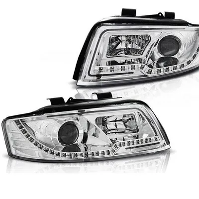 Lampy Reflektory Audi A4 B6 00-04 Led Tube Chrome