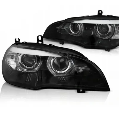 Lampy Bmw X5 E70 07-10 Ringi 3d Drl Black Xenon
