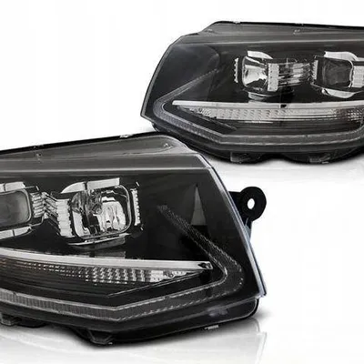 Lampy reflektory Vw T6 15- black led tru drl