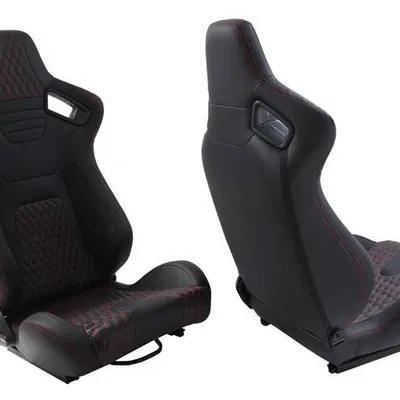 Fotel sportowy RACER Black Skóra