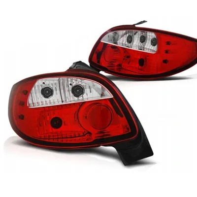 Lampy Tylne Nowe Peugeot 206 98- Red White