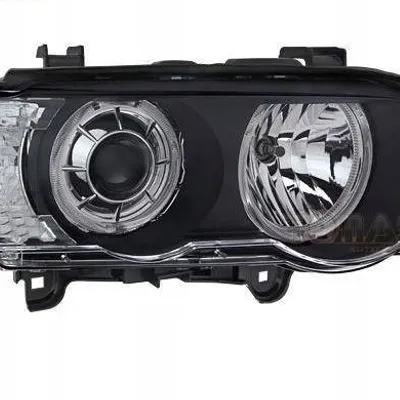 Reflektory przednie BMW X5 BLACK h7 ringi