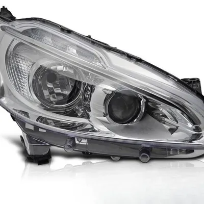 Lampa reflektor LED prawy TYC do Peugeot 208 12-15 chrom