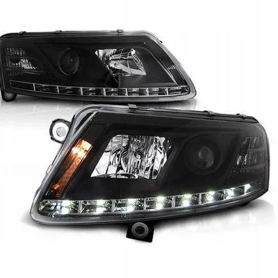Lampy przednie reflektory Audi A6 C6 BLACK LED ho