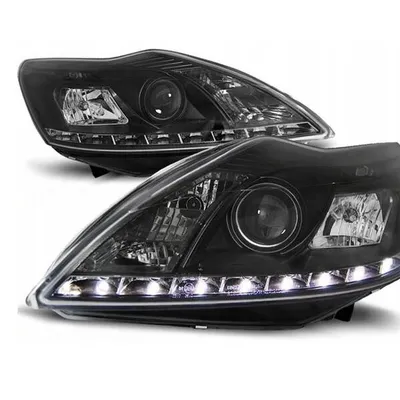 Lampy Ford Focus II 08-10 black led + silniczki