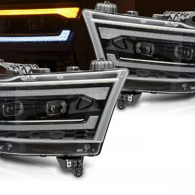 Lampy reflektory full LED black do Dodge Ram 19-22