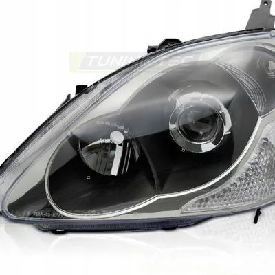 Lampa lewa reflektor black do Honda Civic 7 03-06
