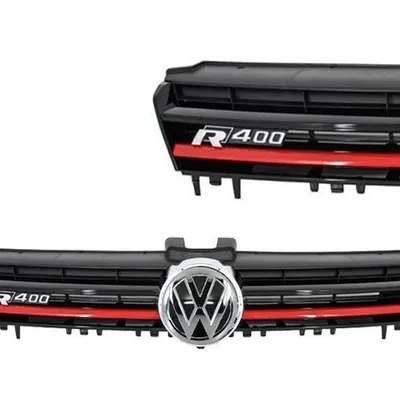 Grill przedni vw golf 7 12- look gti r400 red
