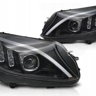 Lampy reflektory black led do Mercedes w205 14-18