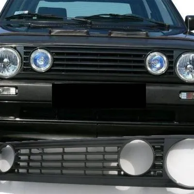 Grill vw golf 2 4 dziury czarny abs